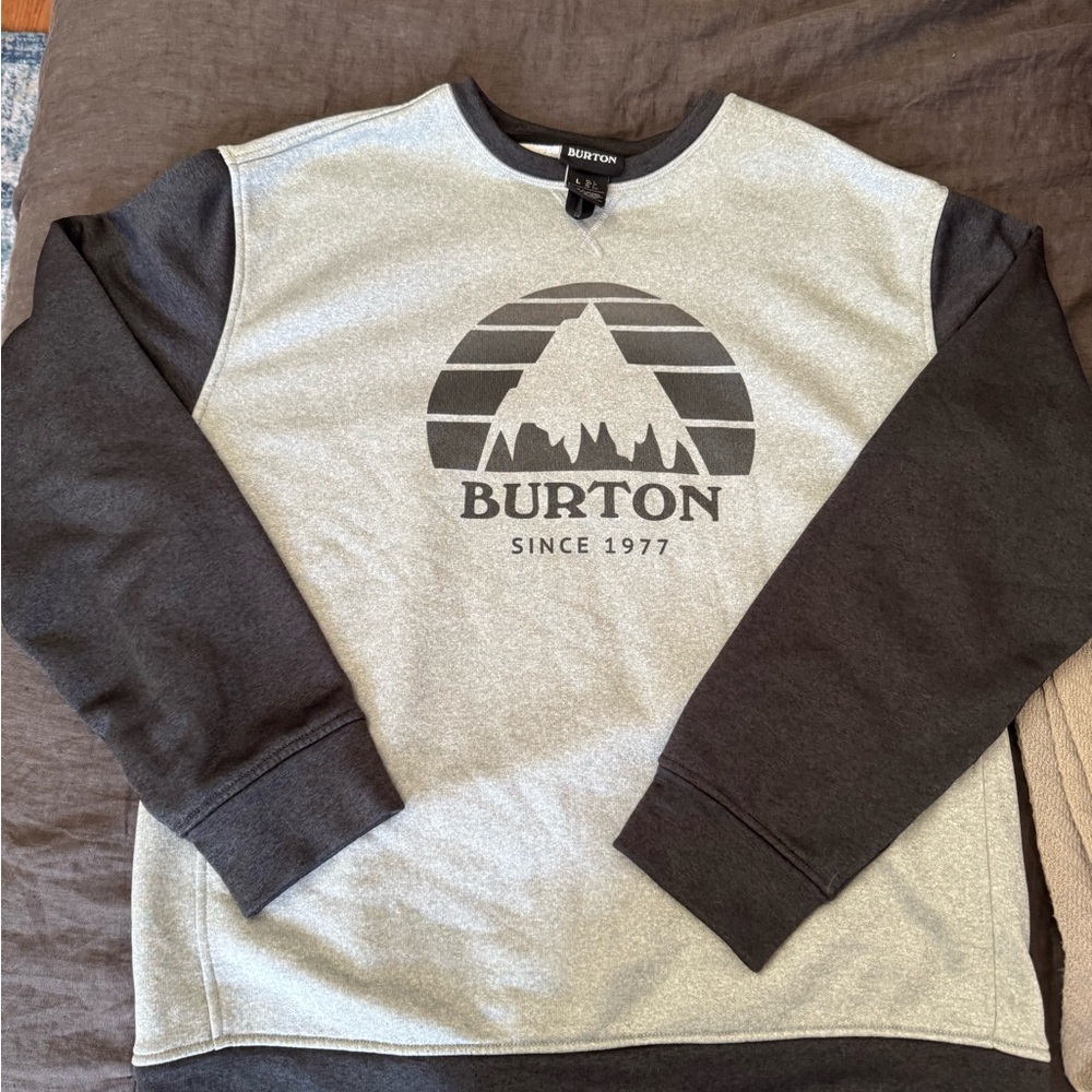 Burton Gray and Black Sweatshirt